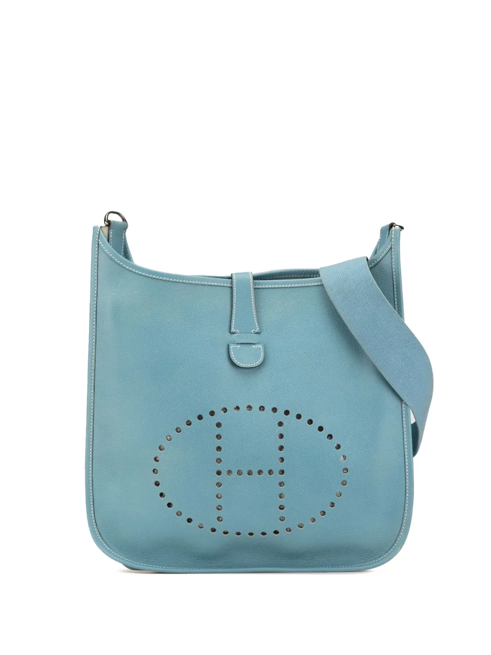Hermès Pre-Owned 2005 Clemence Evelyne II PM crossbody bag - ブルー Hermès Pre-Owned 2005 Clemence Evelyne II PM crossbody bag - ブルー