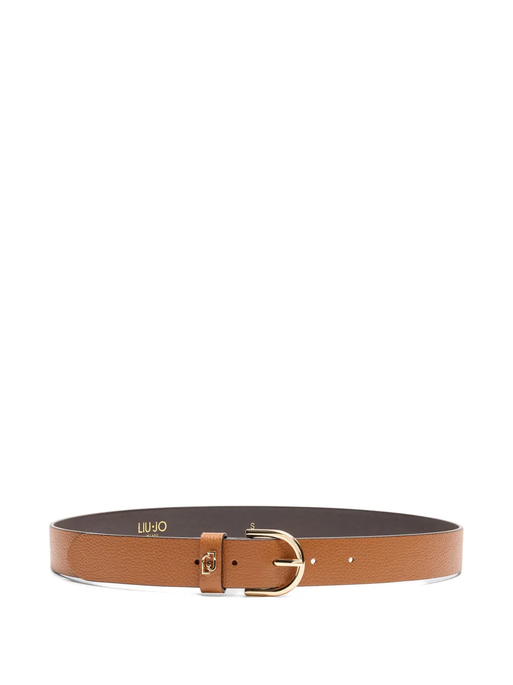 Liu •jo Logo-detail Buckle Belt In Brown
