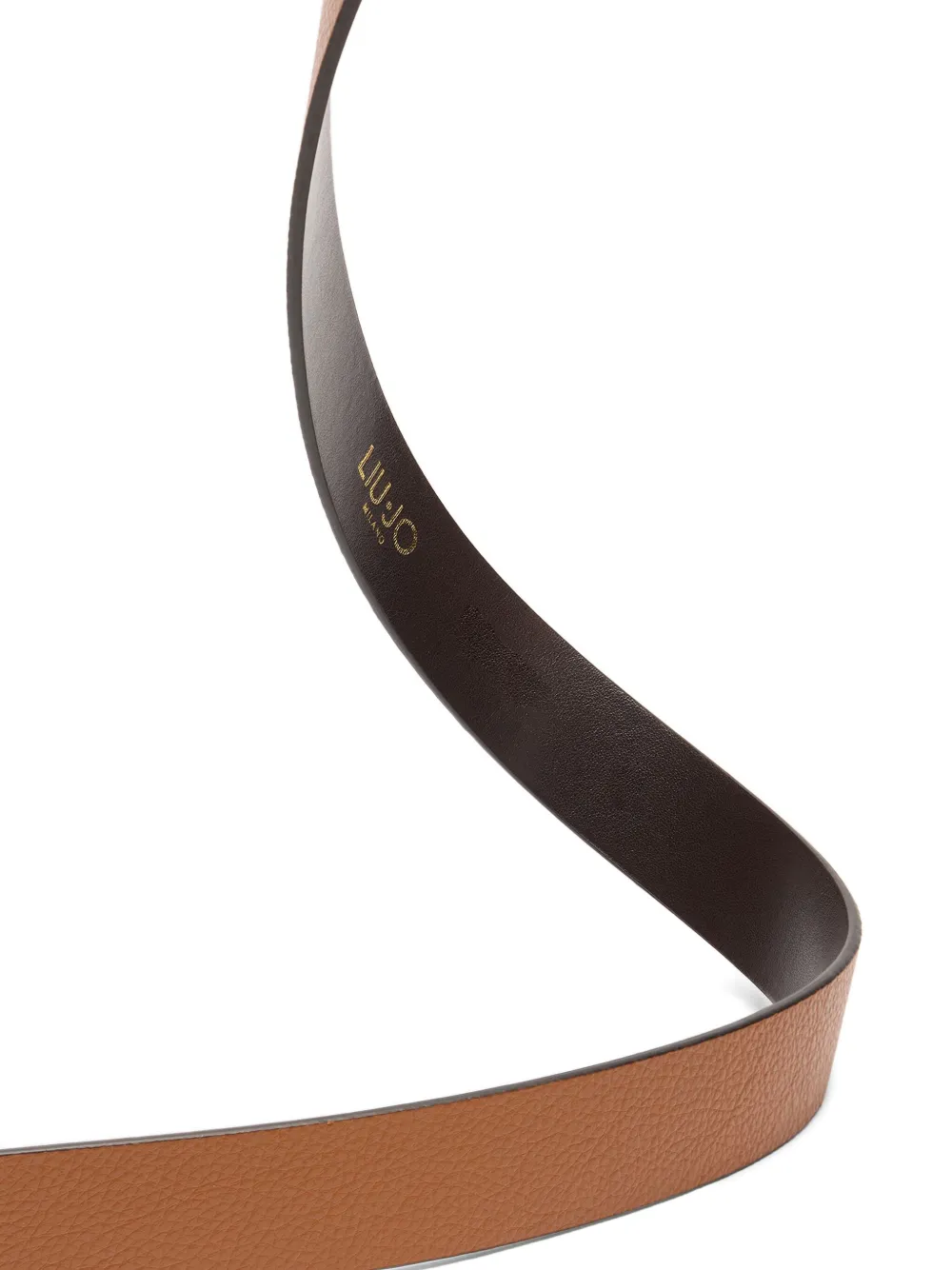 Liu •jo Logo-detail Buckle Belt In Brown