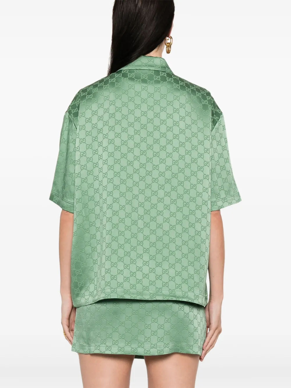Gucci Blouse met GG-monogram Groen