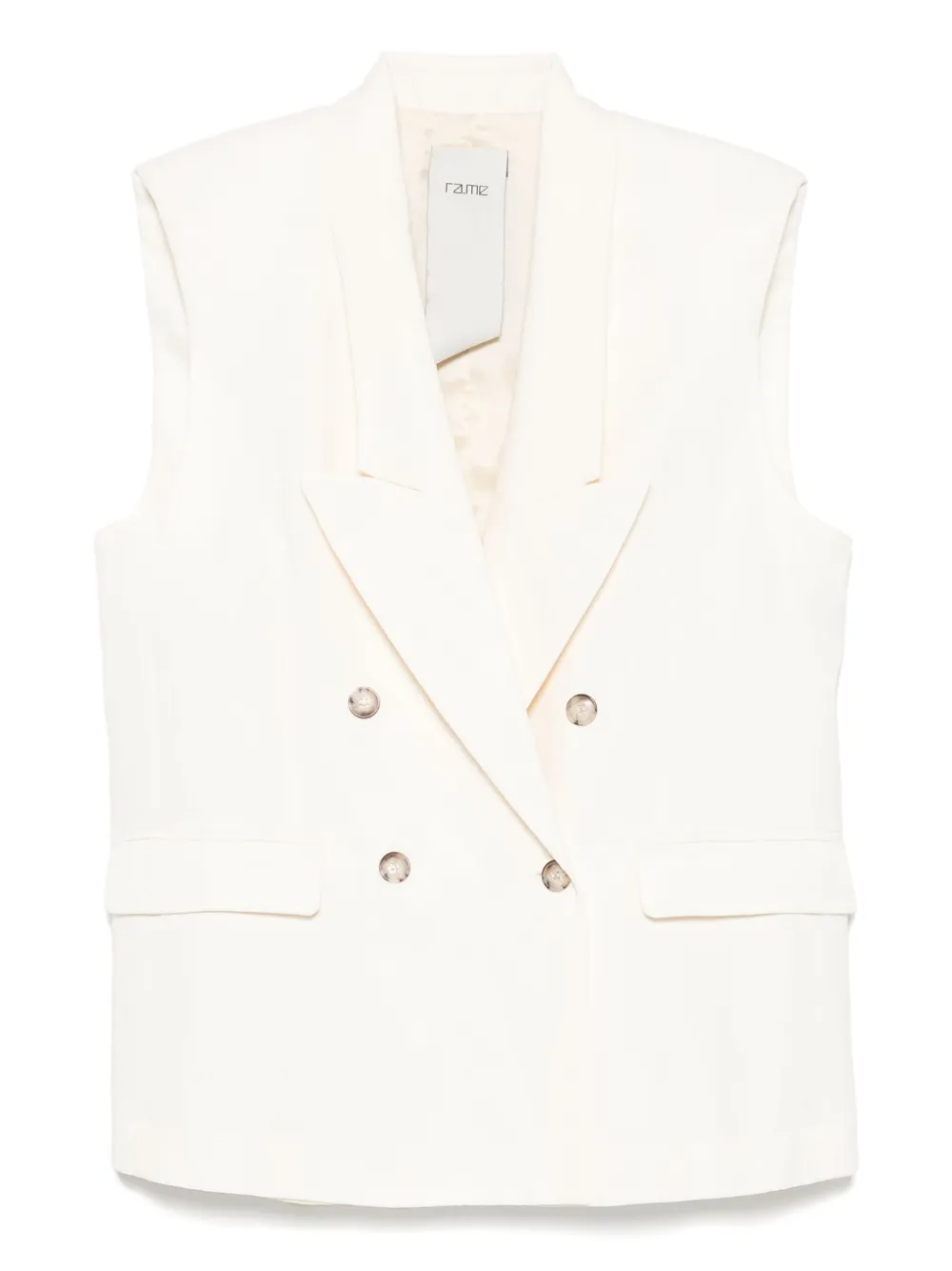 RAME sleeveless blazer | White | Image 1