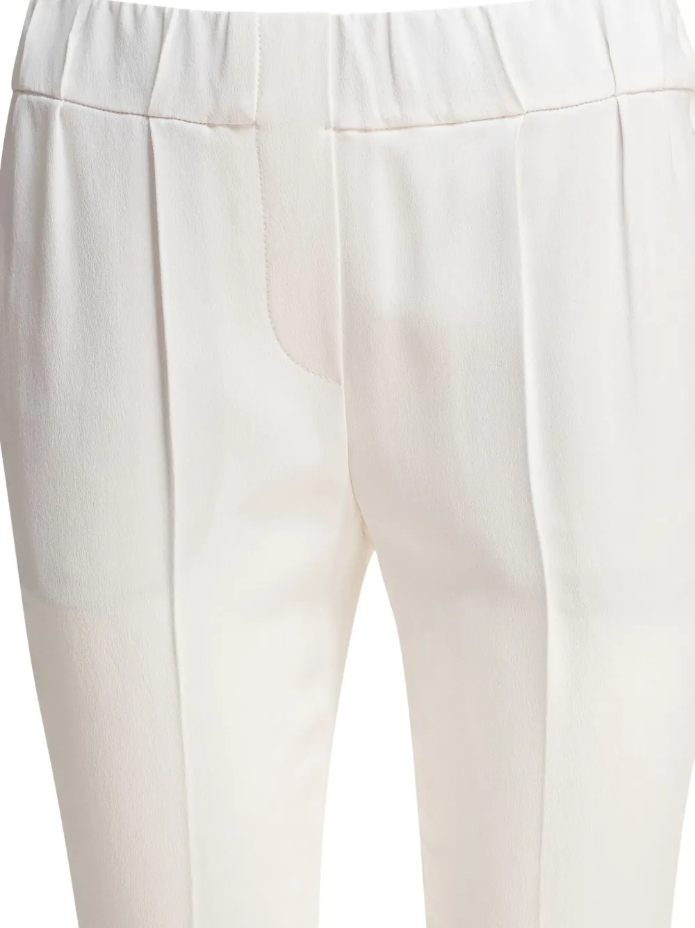 Brunello Cucinelli Broek met elastische taille Wit
