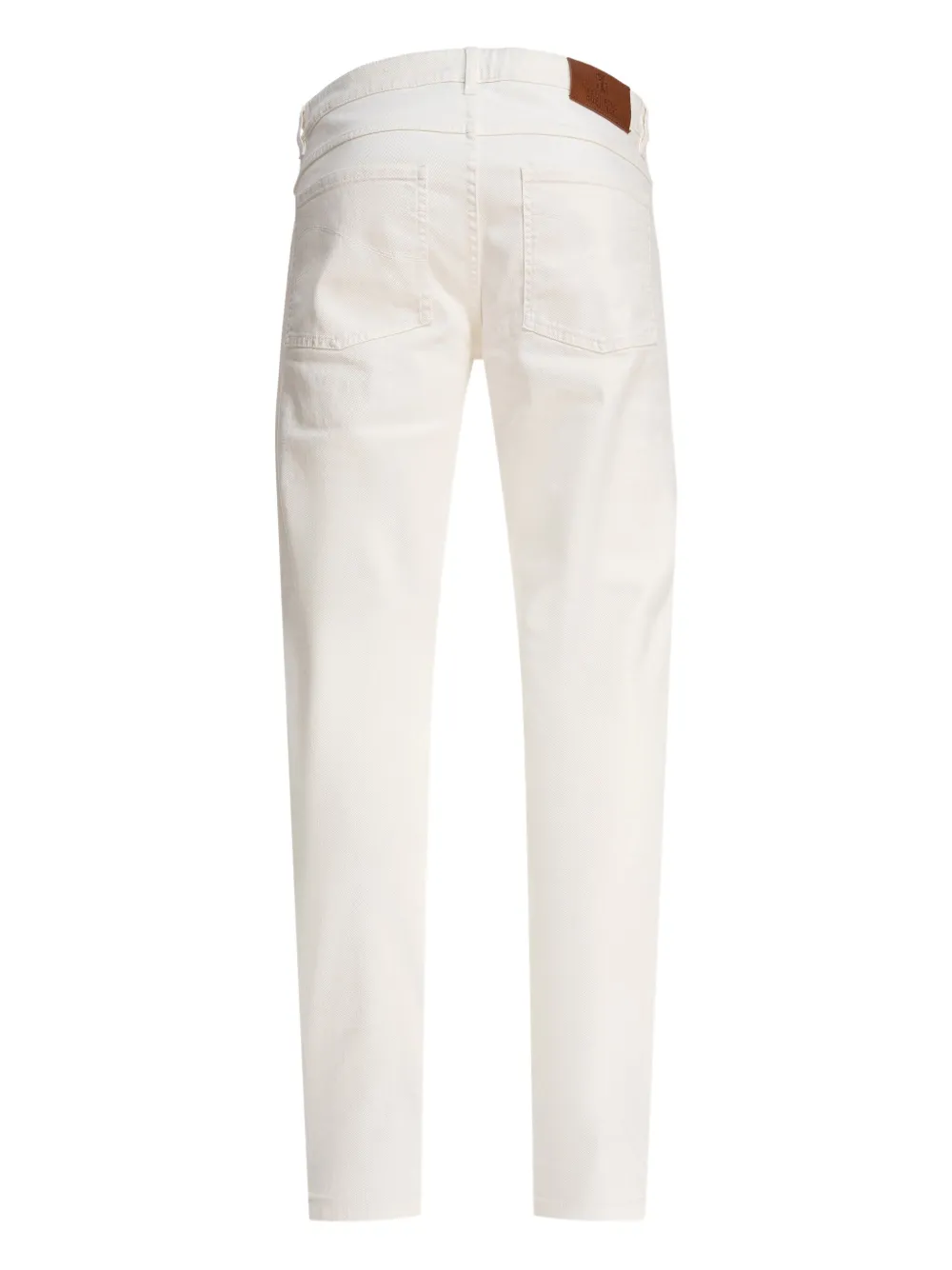 brunellocucinelli Brunello Cucinelli Broek met logopatch - Wit