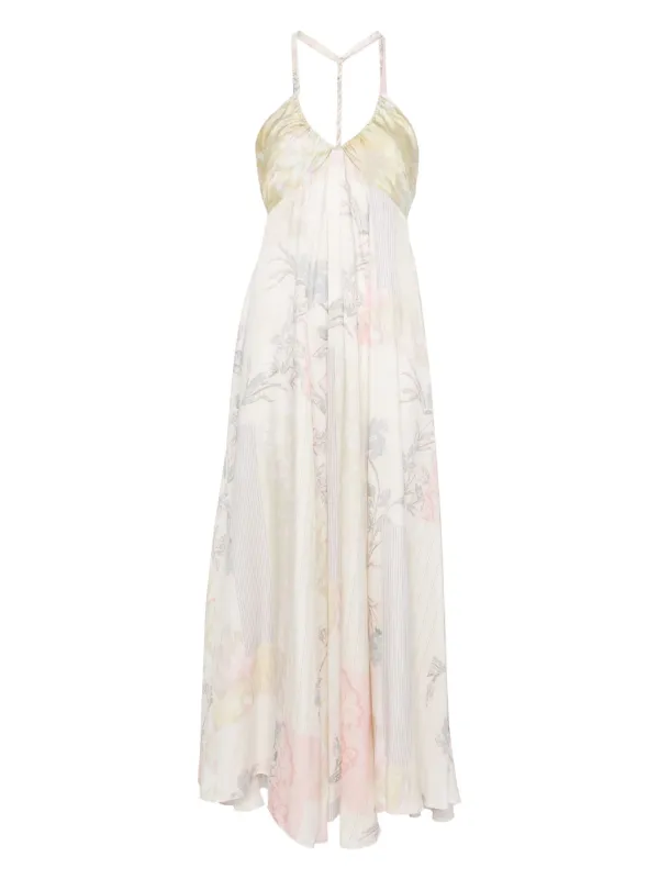 floral maxi midi dress Cute Floral Chick Midi Dress - Blue and White