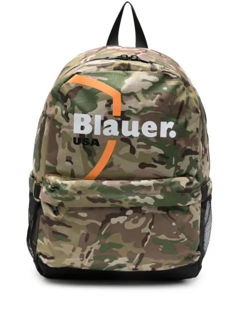 Blauer logo-print backpack