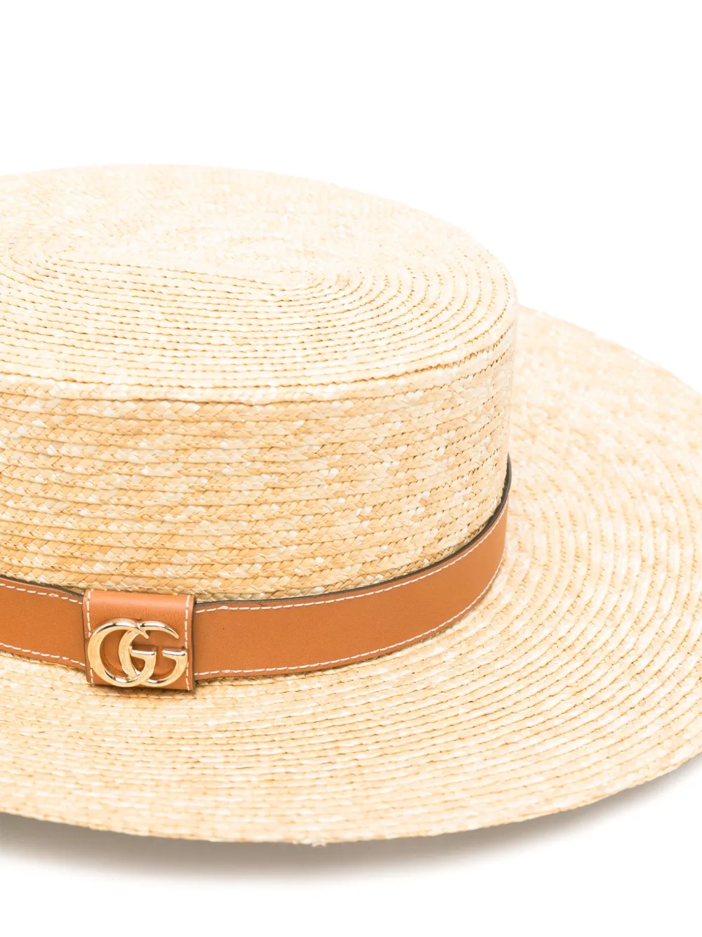 Gucci logo-plaque boater hat | Men | Image 2