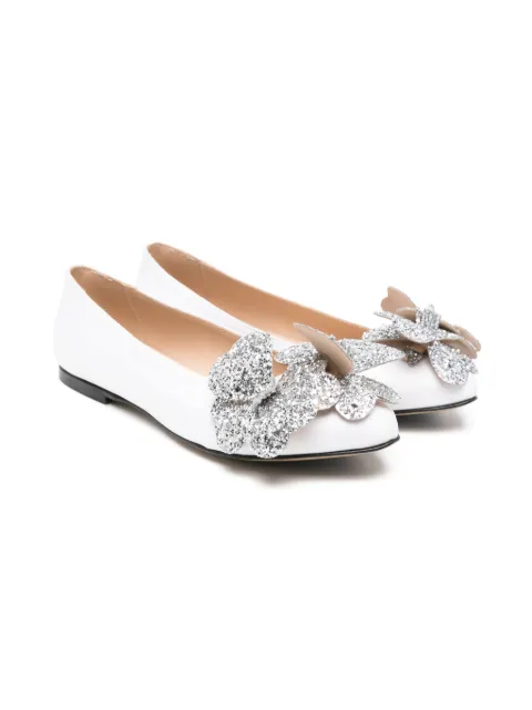 Nº21 Kids satin ballet flats