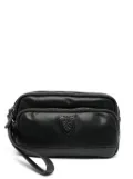 Blauer logo-patch wash bag - Black