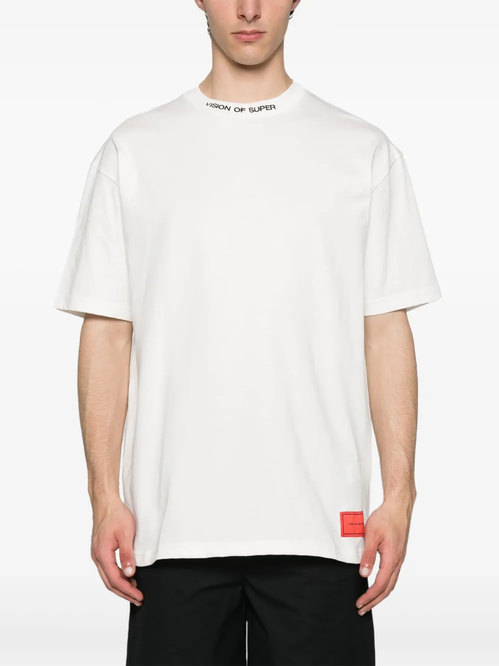 Vision Of Super T-shirt met geborduurd logo Wit