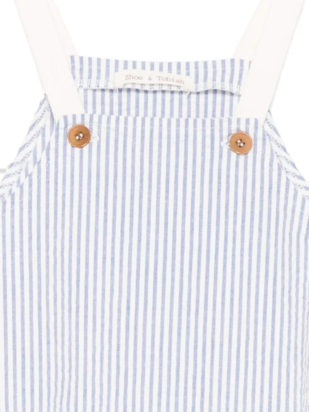Shop Zhoe & Tobiah Striped Dungaree In Blue