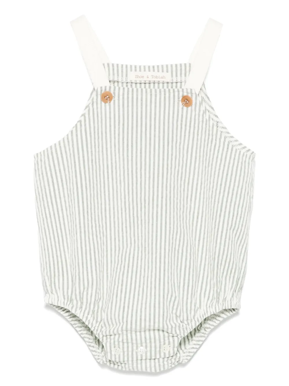 Zhoe & Tobiah striped dungaree | Green | Image 1