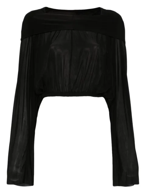 Rick Owens cropped hooded blouse