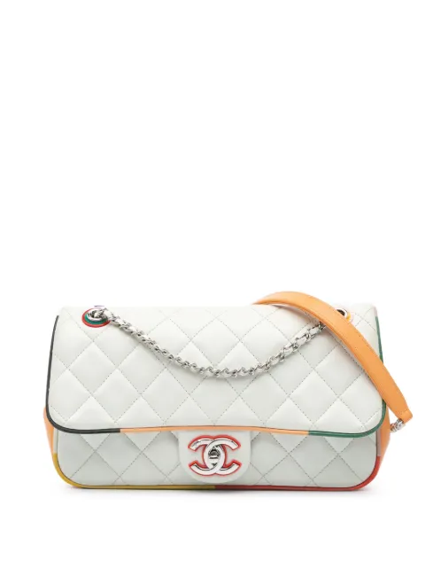 CHANEL Pre-Owned 2016-2017 Medium Quilted Lambskin Cuba Color Flap shoulder bag