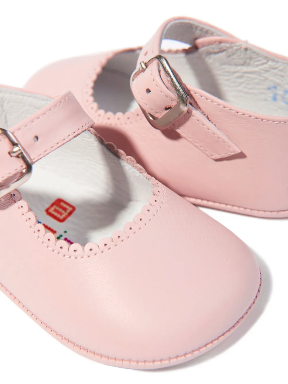 ANDANINES scalloped-detail ballerinas Pink