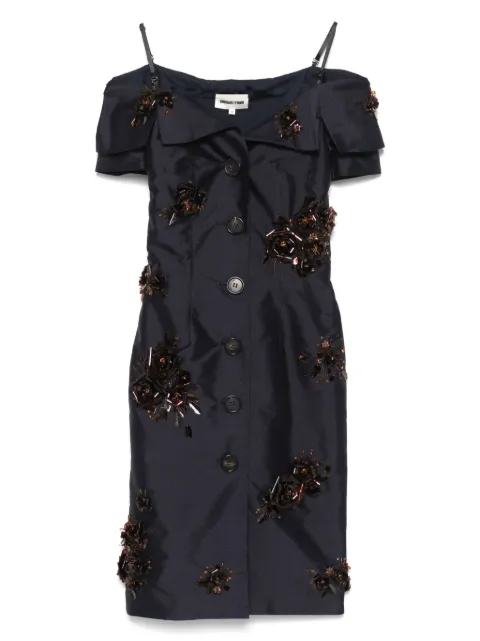 SHUSHU/TONG Minikleid mit Blumenapplikation
