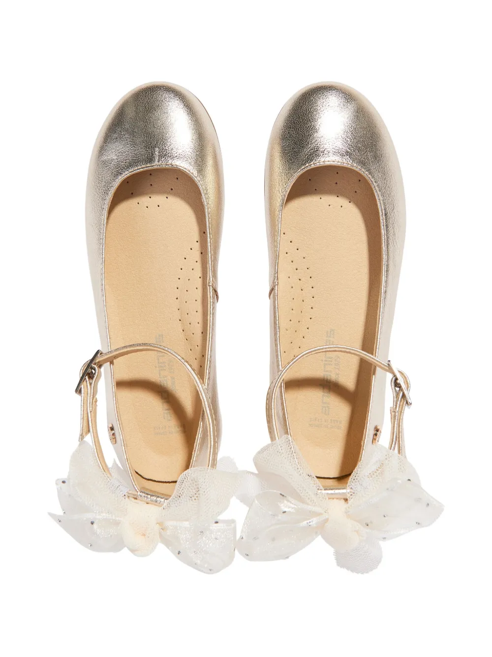 ANDANINES Metallic ballerina's Goud