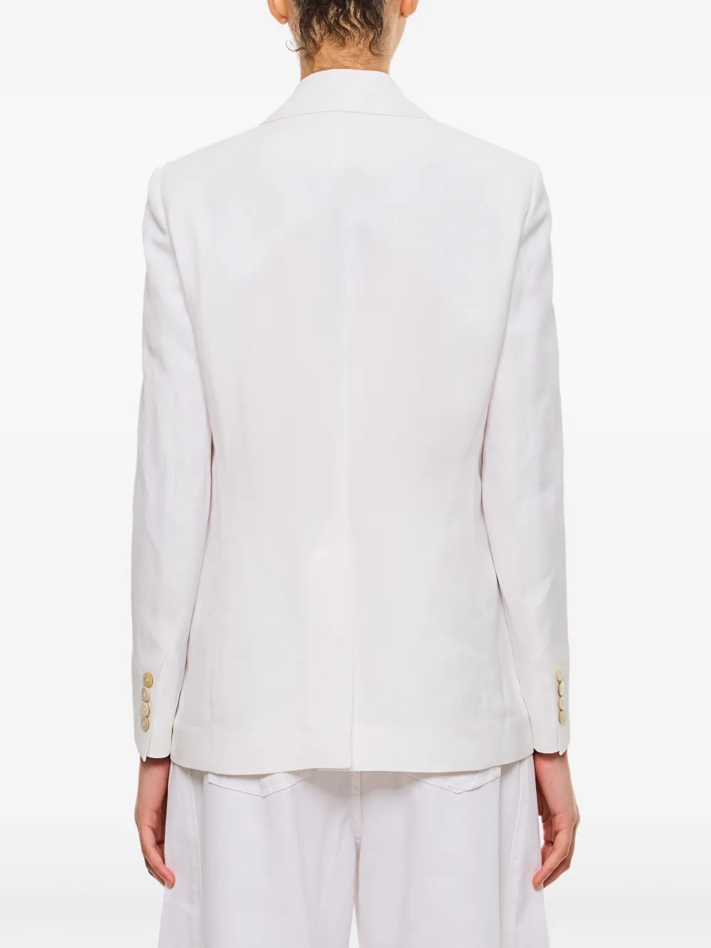 Alberto Biani Blazer met enkele rij knopen Wit