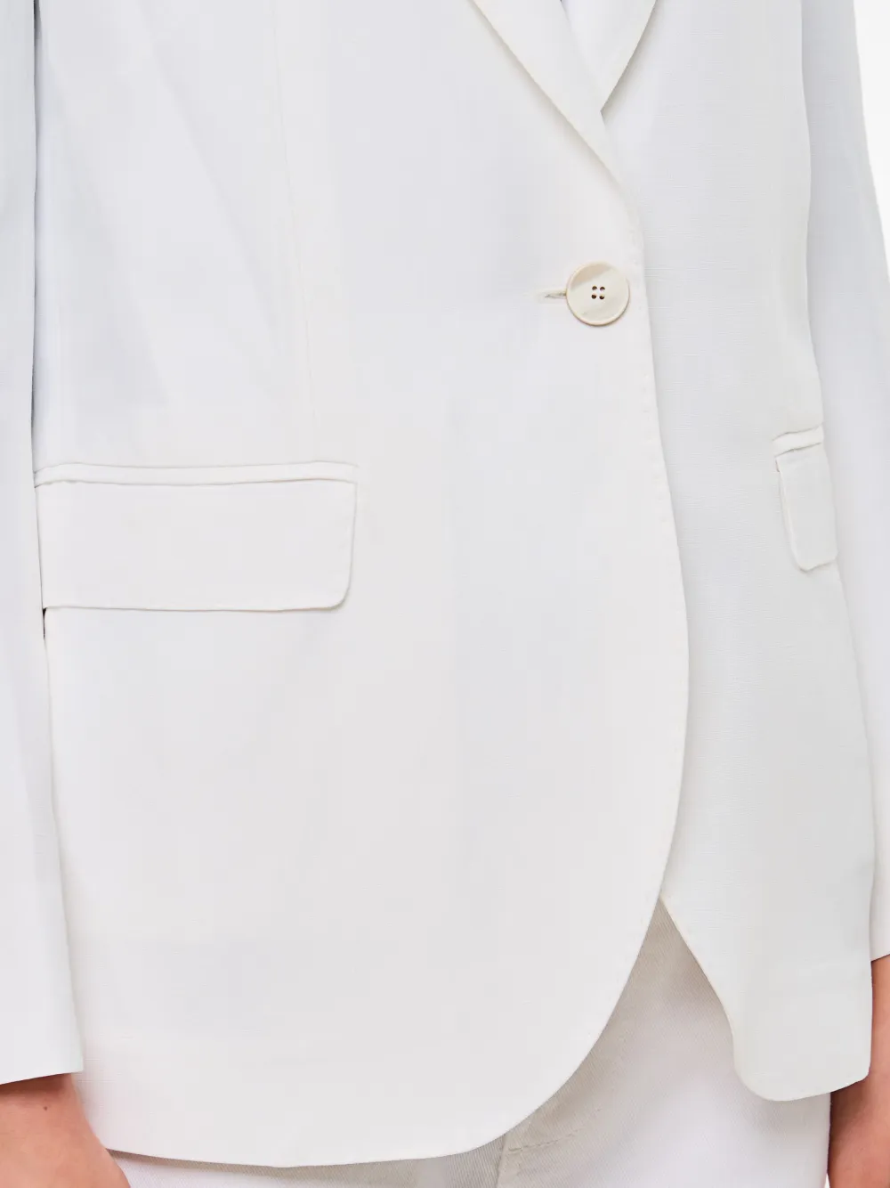 Alberto Biani Blazer met enkele rij knopen Wit