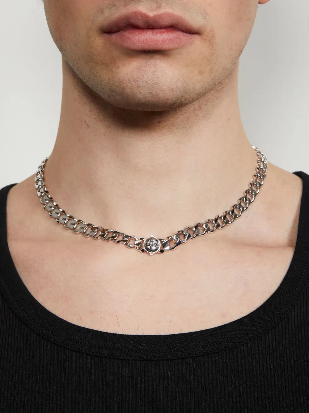 Emanuele Bicocchi Flourish Chain Necklace In Silber