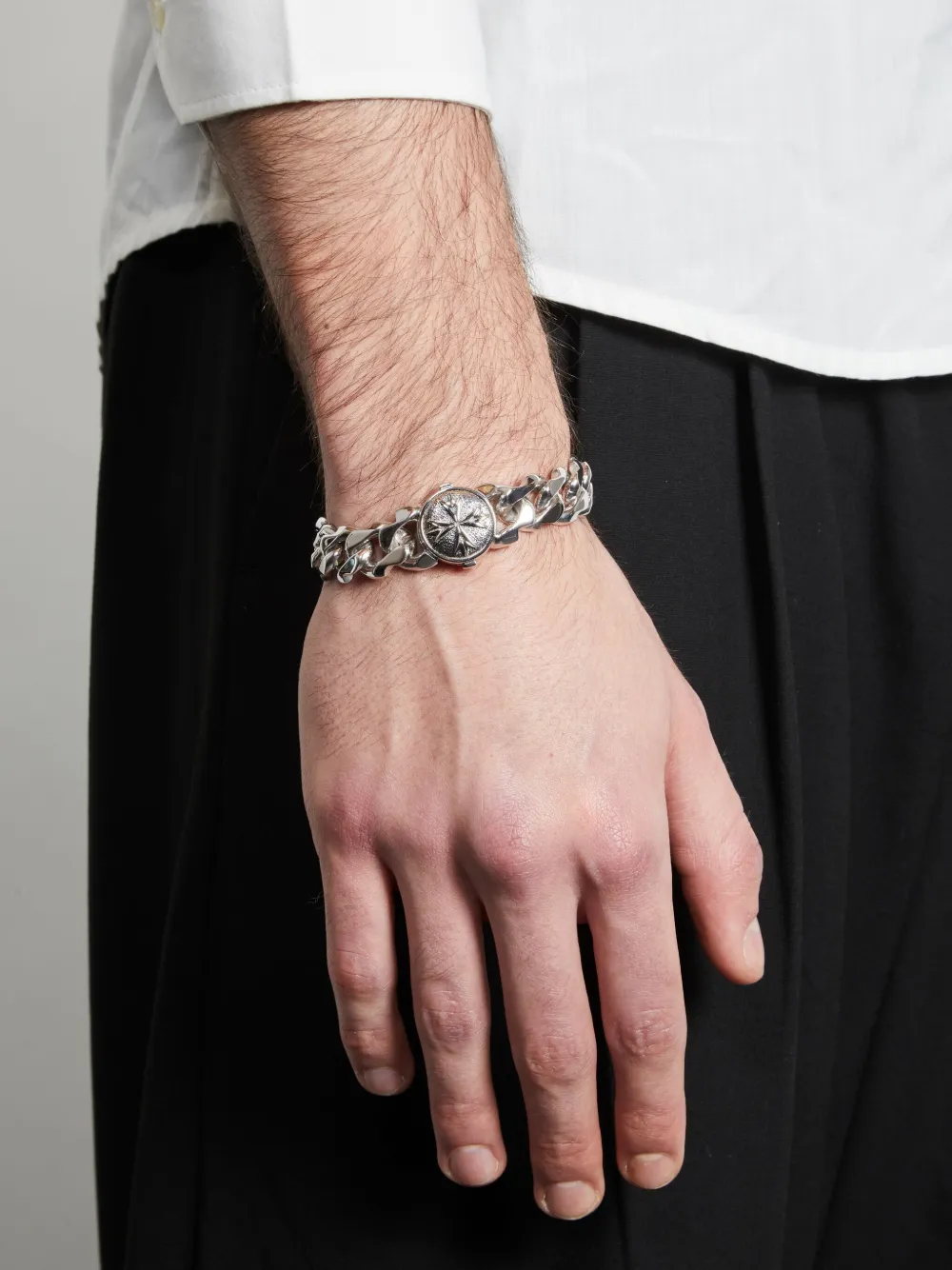 Emanuele Bicocchi Logo-engraved Bracelet In Silber