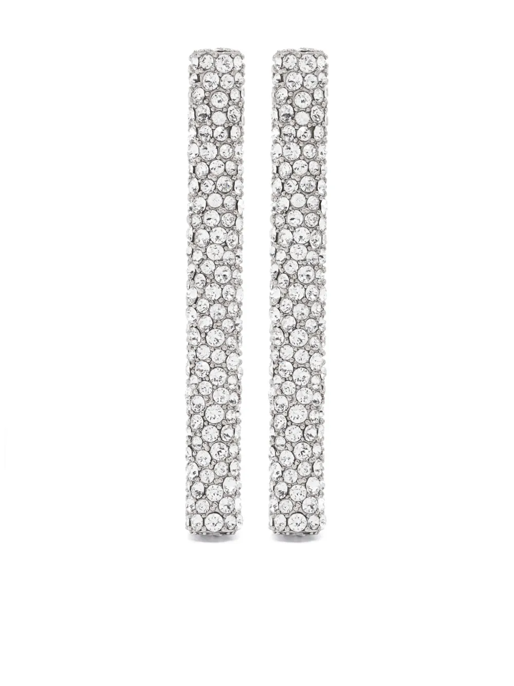 Alexander McQueen aretes T-Bar con joyas | plateado | Image 1
