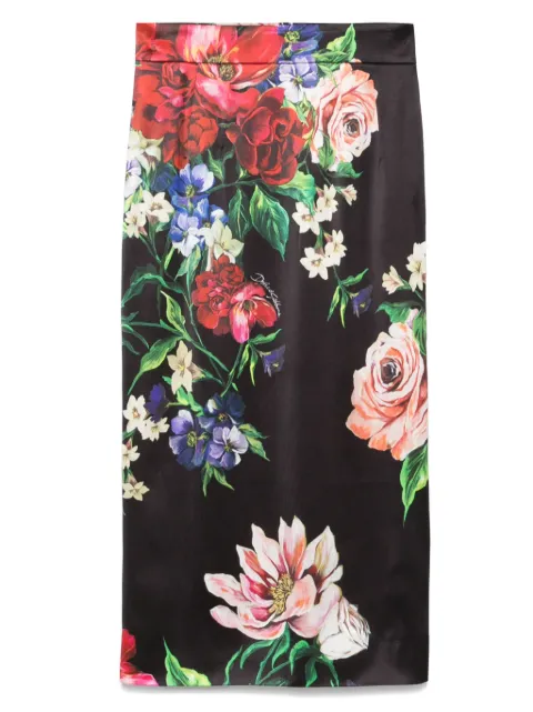 Dolce & Gabbana Saia midi com estampa floral