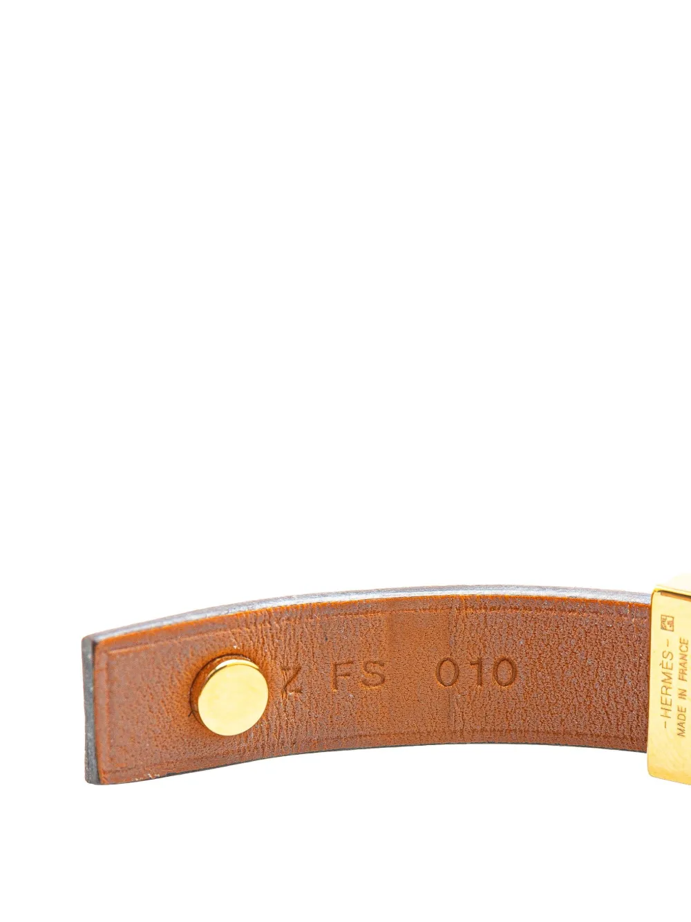 Pre-owned Hermes 2021 Swift As De Coeur T2 Bracelet Costume Bracelet In Red
