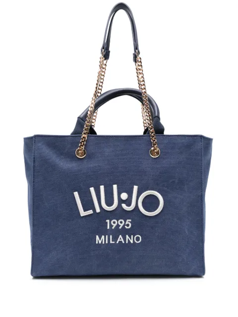 LIU JO logo-embroidered tote bag