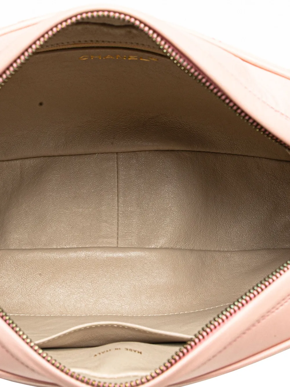 Pre-owned Chanel 1994-1996 Cc Quilted Lambskin Camera Crossbody Bag In Pink