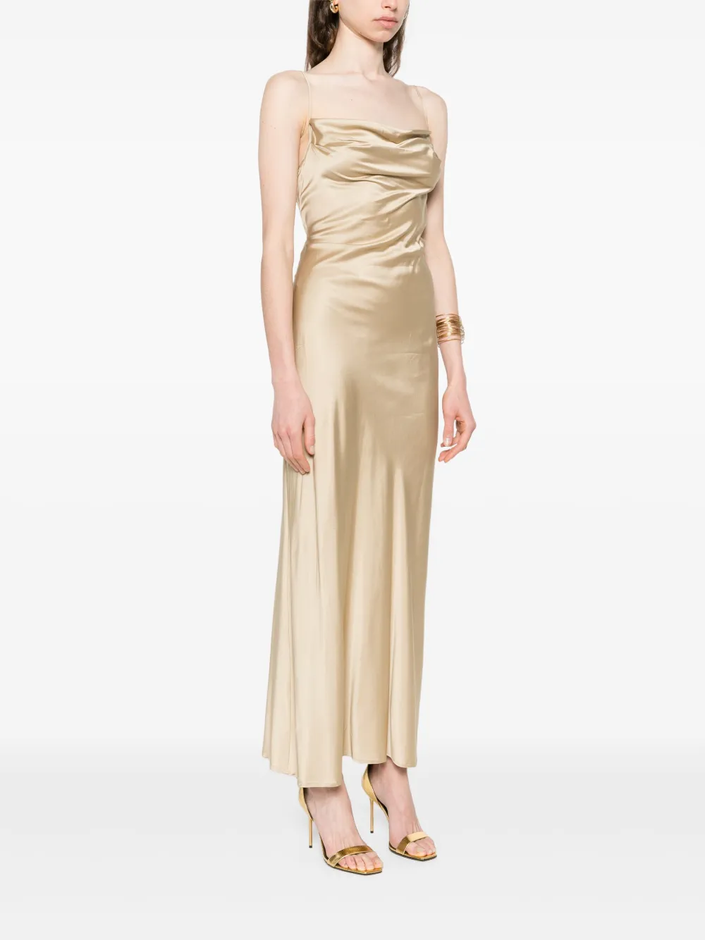 RAME Jurk met lage hals Beige