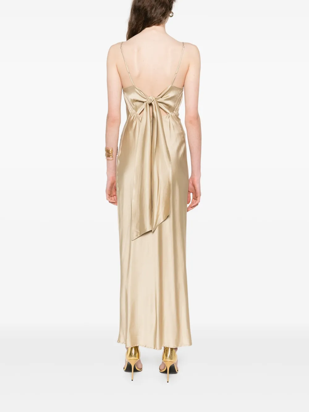 RAME Jurk met lage hals Beige