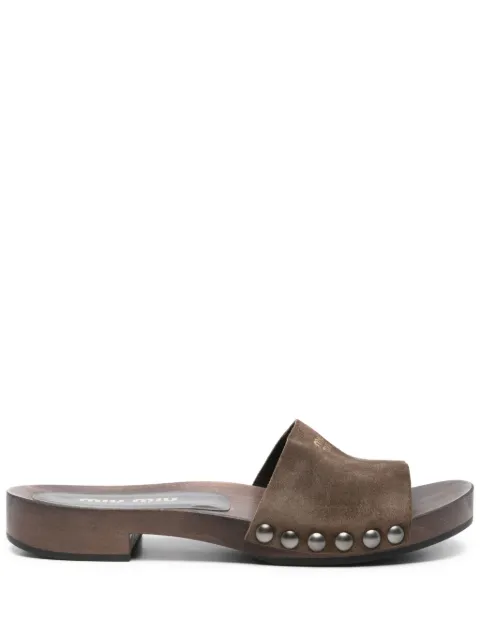 Miu Miu Clogs aus Wildleder