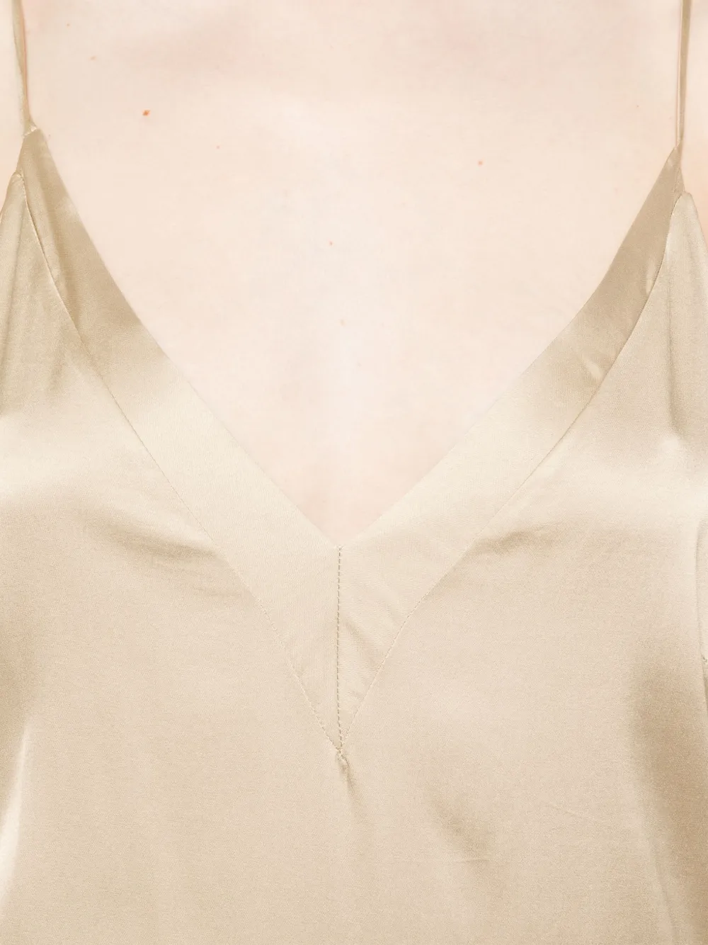 RAME Satijnen maxi-jurk Beige
