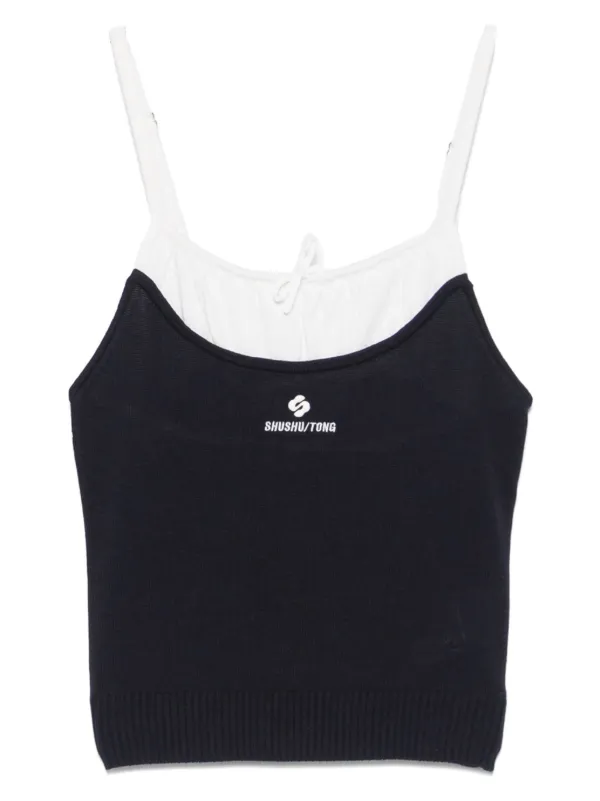 SHUSHU/TONG ファインニット タンクトップ | ブルー | FARFETCH JP