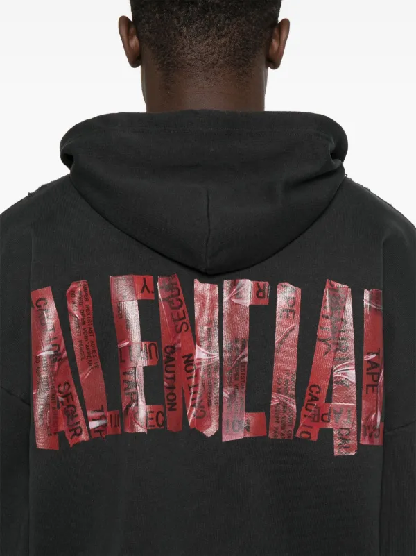 Balenciaga logo-print Hoodie | Black | FARFETCH