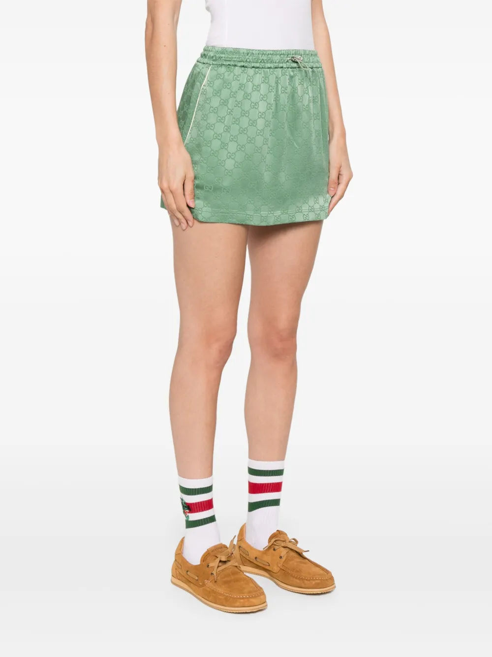 Gucci Mini-rok met GG-monogram Groen