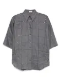 Brunello Cucinelli checked shirt - Grey