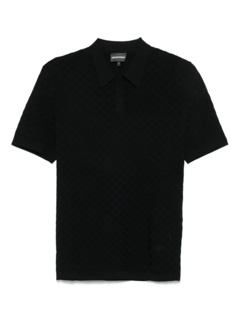 Emporio Armani jacquard polo shirt