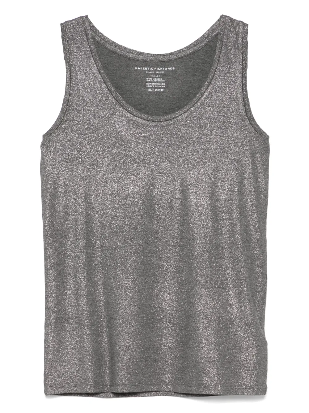 Majestic Filatures Tanktop met glitters Grijs