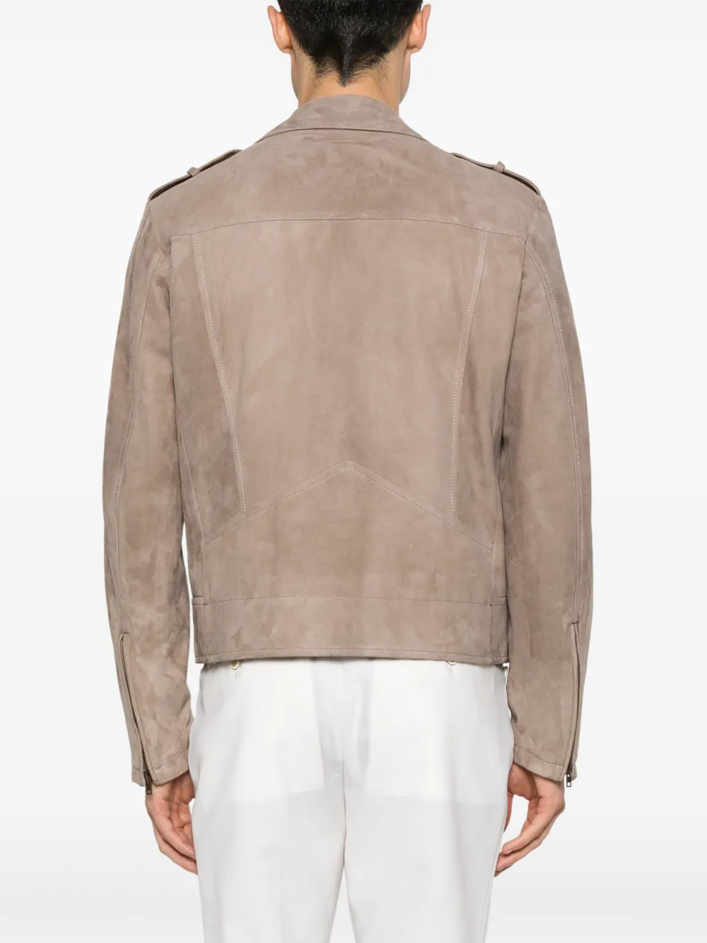 Salvatore Santoro Suède bikerjack Beige