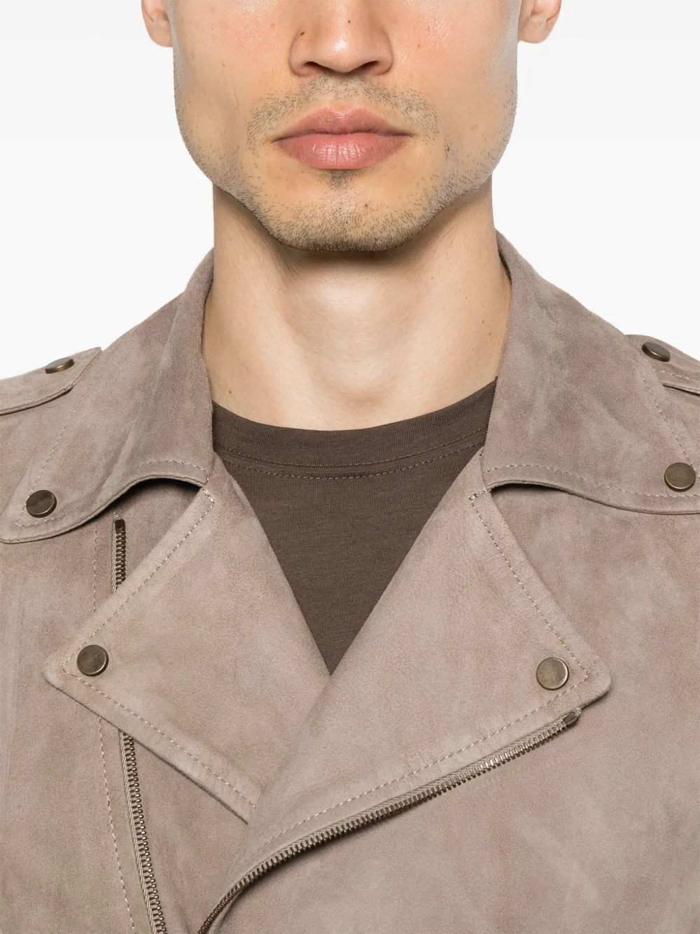 Salvatore Santoro Suède bikerjack Beige