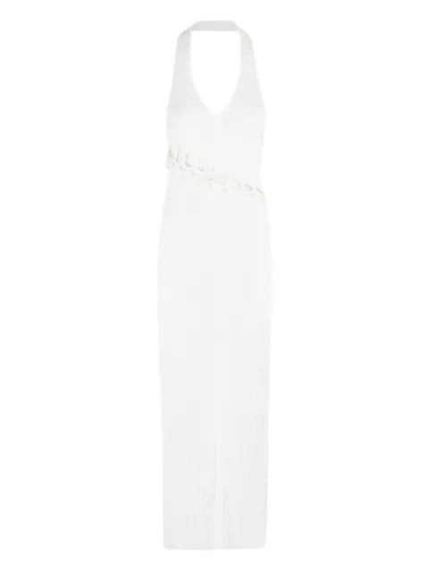 IRO vestido de canalé con cuello halter