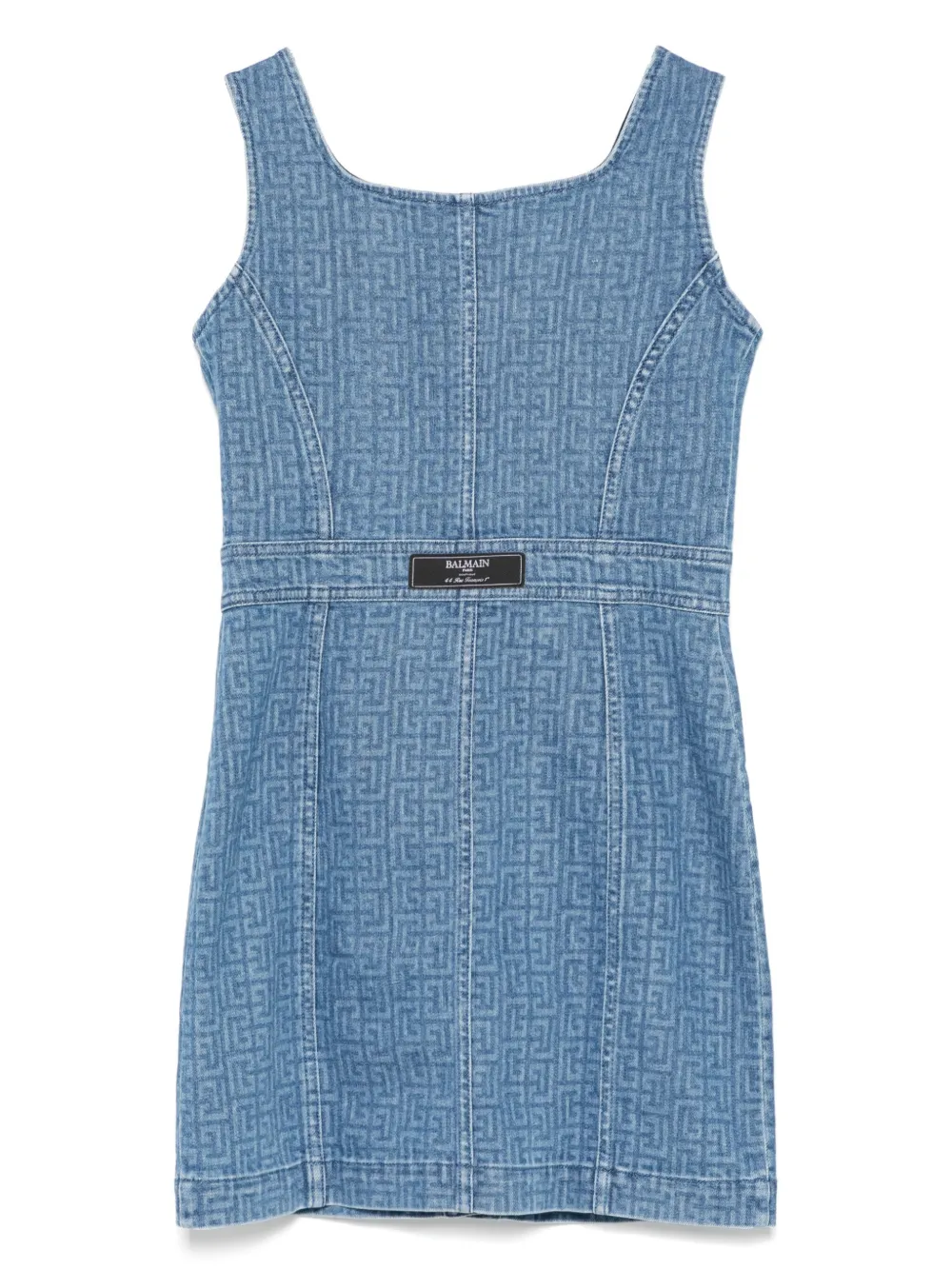 BALMAIN LOGO-PRINT DRESS 