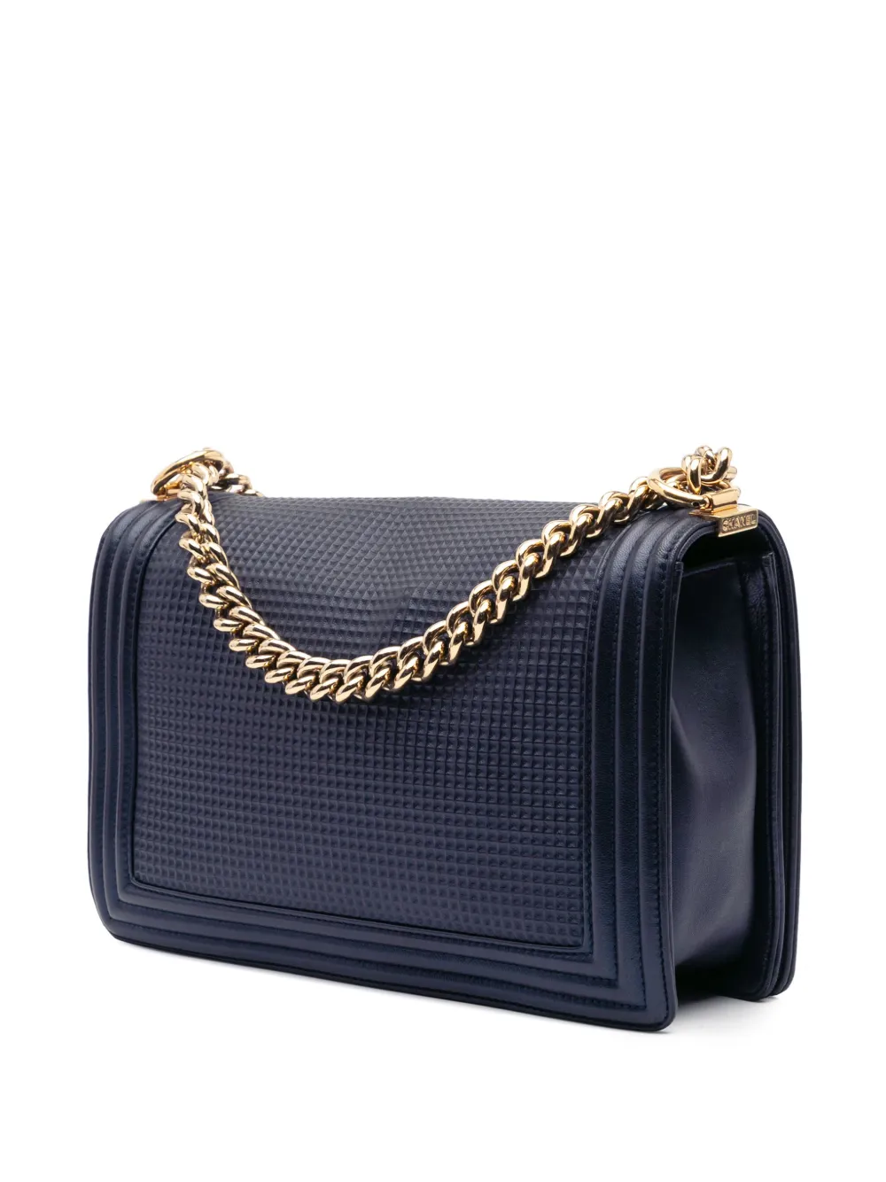 CHANEL Pre-Owned 2013-2014 Large Lambskin Embossed Boy Cube Flap crossbody bag | Pre-Owned | Image 2