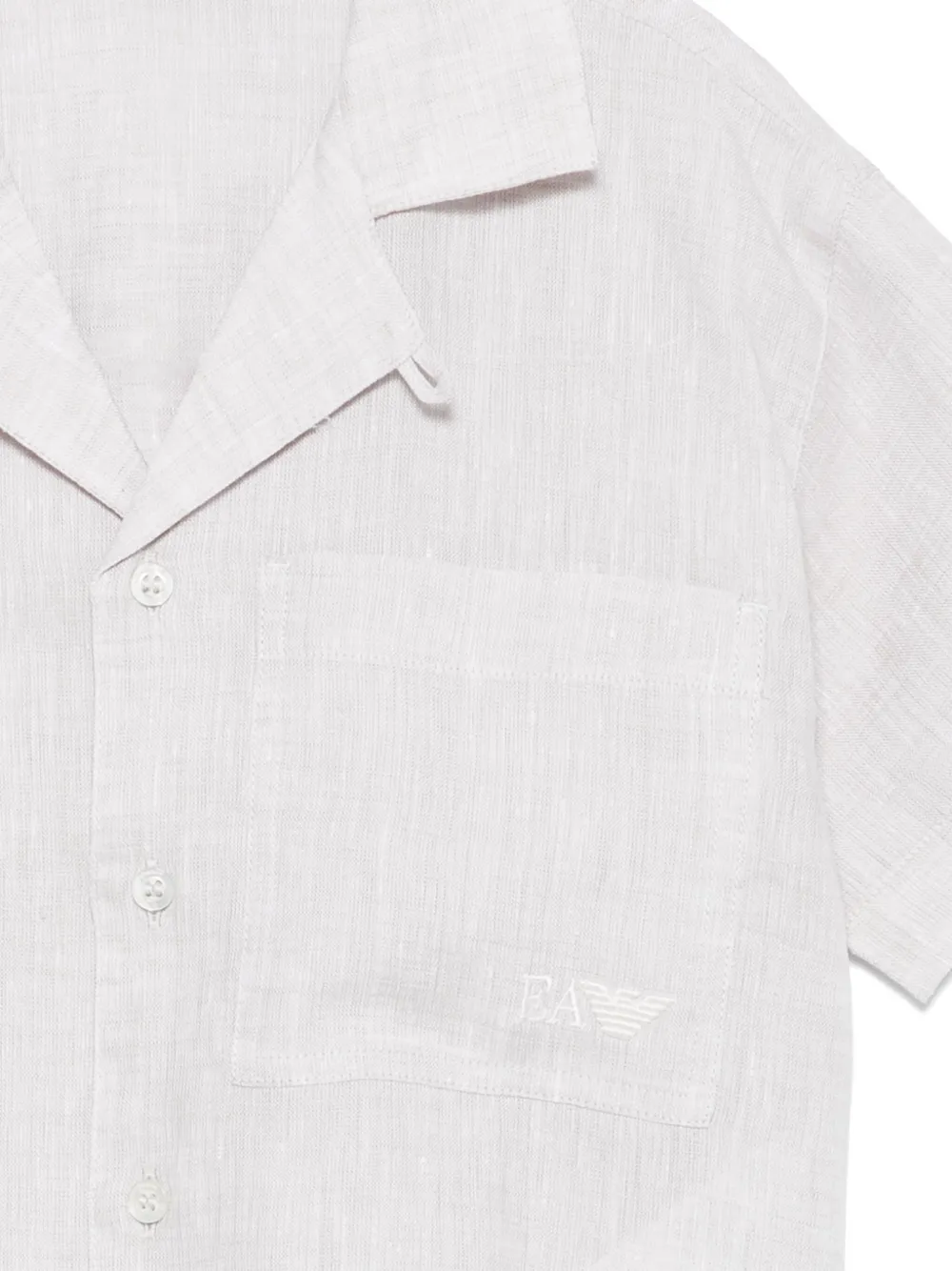 Emporio Armani Kids Shirt met geborduurd logo Beige