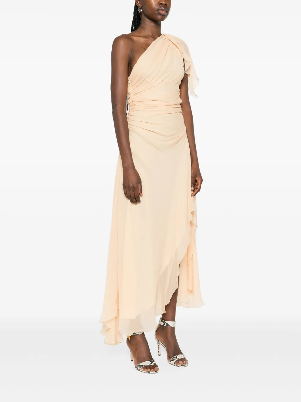 Victoria Beckham Maxi-jurk met ruches Geel