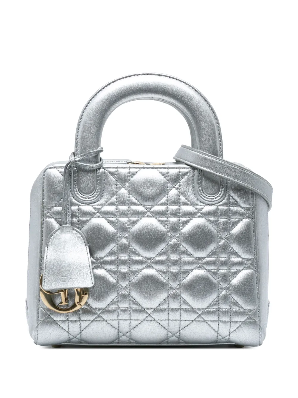 2016 Metallic Lambskin Cannage Lily Tote satchel