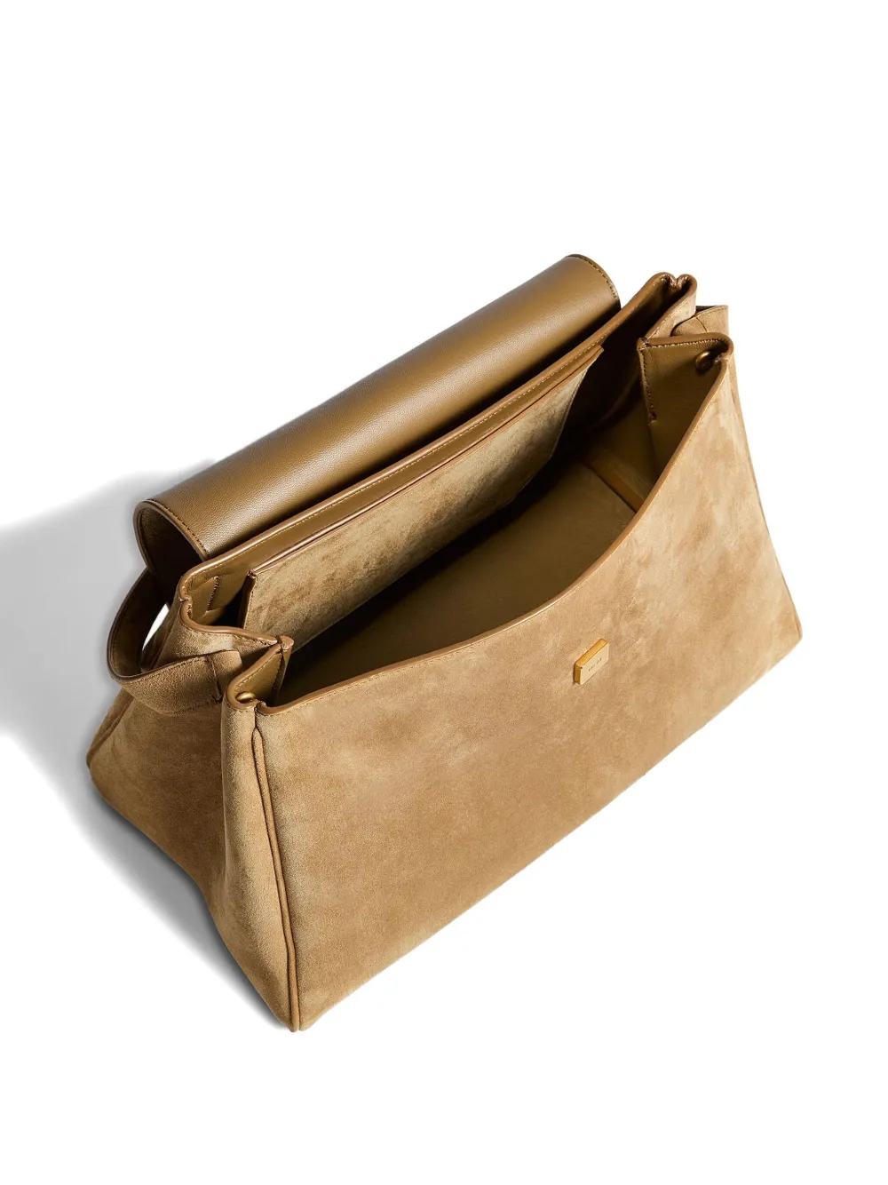 KHAITE Audrey suède shopper Beige