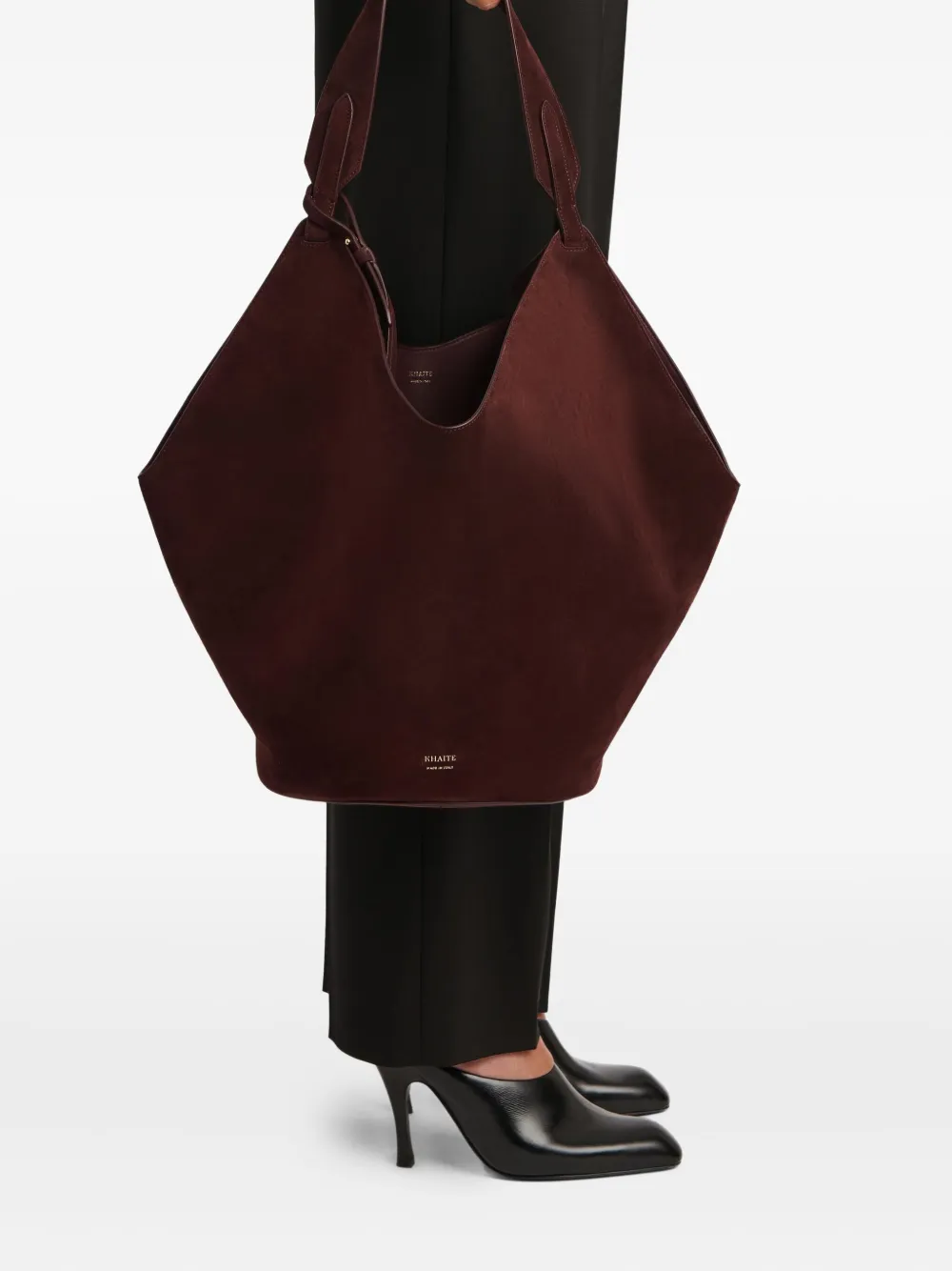 KHAITE Medium Lotus leren shopper - Rood