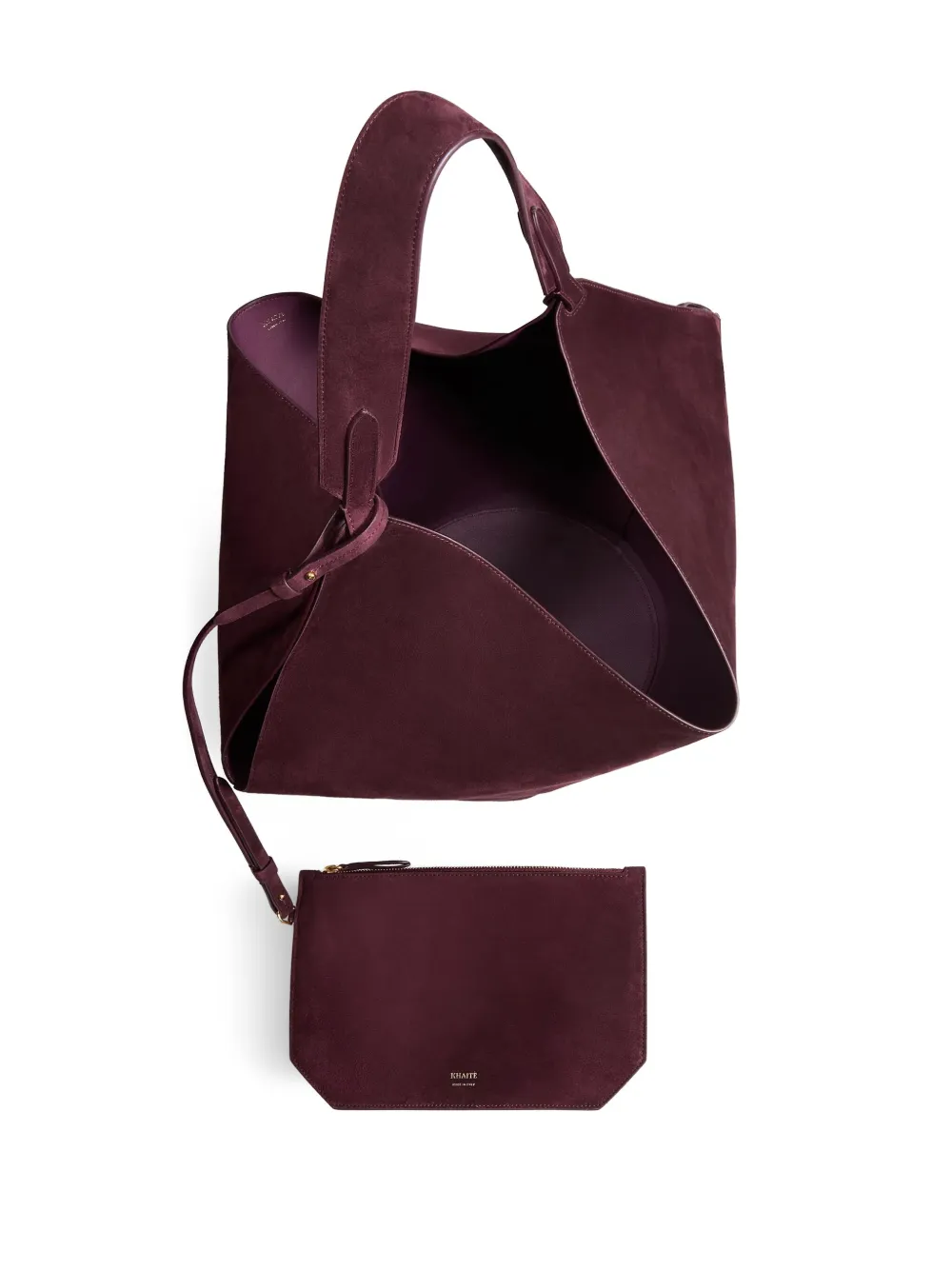 KHAITE Medium Lotus leren shopper Rood